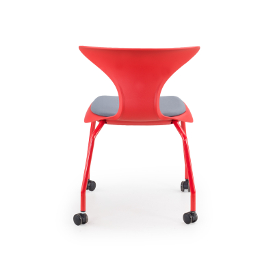 chaise avec tablette rouge chaise avec roulettes plastique sans accoudoirs 7