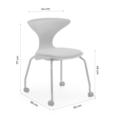 chaise avec tablette rouge chaise avec roulettes plastique sans accoudoirs 11