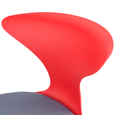 chaise avec tablette rouge structure pietement luge plastique sans accoudoirs 6