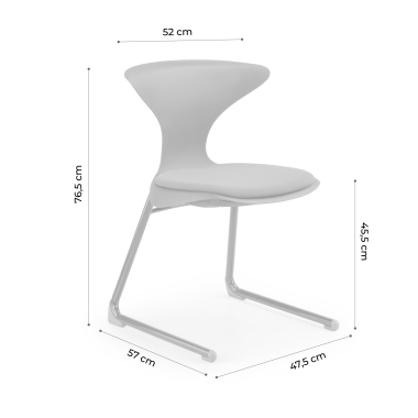 chaise avec tablette rouge structure pietement luge plastique sans accoudoirs 11