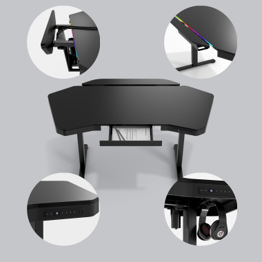 bureau gaming noir magnum 6