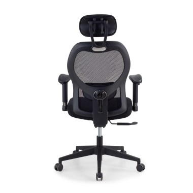 chaise teletravail noir avec appui tete maille accoudoirs reglables 2d soutien lombaire appui tete 9