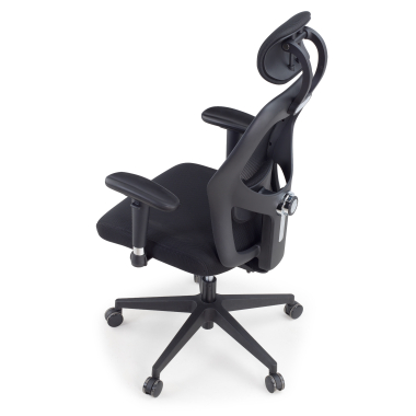 chaise teletravail noir avec appui tete maille accoudoirs reglables 2d soutien lombaire appui tete 11