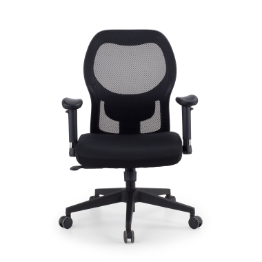chaise teletravail noir sans appui tete maille accoudoirs reglables 2d soutien lombaire 3