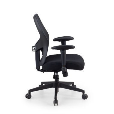 chaise teletravail noir sans appui tete maille accoudoirs reglables 2d soutien lombaire 4