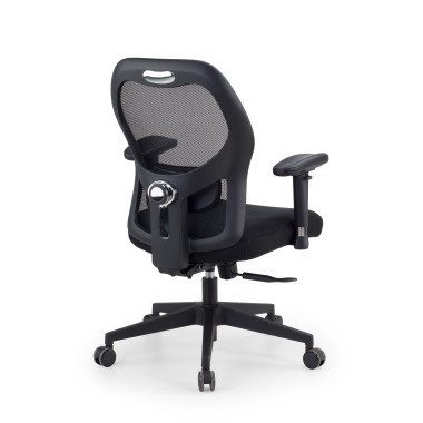 chaise teletravail noir sans appui tete maille accoudoirs reglables 2d soutien lombaire 9