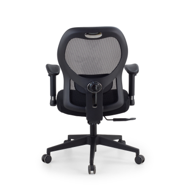 chaise teletravail noir sans appui tete maille accoudoirs reglables 2d soutien lombaire 10