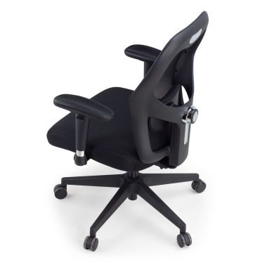 chaise teletravail noir sans appui tete maille accoudoirs reglables 2d soutien lombaire 11
