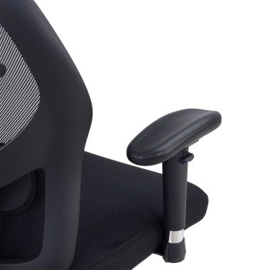 chaise teletravail noir sans appui tete maille accoudoirs reglables 2d soutien lombaire 12