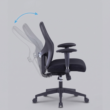 chaise teletravail noir sans appui tete maille accoudoirs reglables 2d soutien lombaire 6