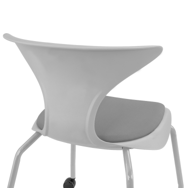 chaise avec tablette gris chaise avec roulettes plastique sans accoudoirs 5