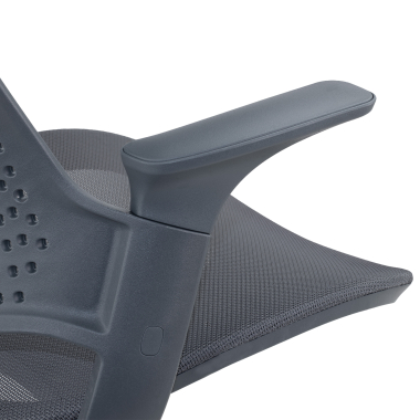 tabouret ergonomique anthracite dorian maille accoudoirs fixes 4