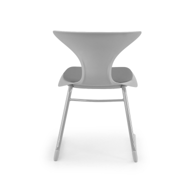 chaise avec tablette gris structure pietement luge plastique sans accoudoirs 5