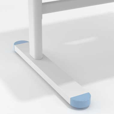 bureau pour jeunes avec passe cables blanc bleu ergokid 10