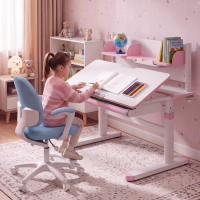 Bureau enfant ErgoKid, évolutif et multifonction, avec tiroir coulissant, 100x60cm