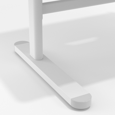 bureau pour jeunes avec passe cables blanc gris ergokid 10