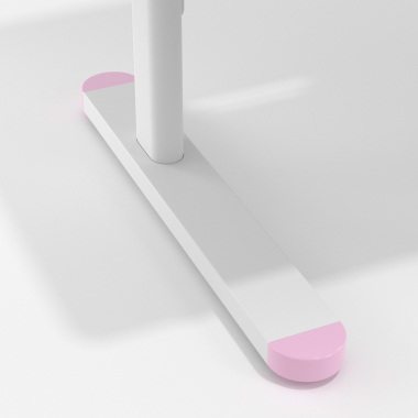 bureau pour jeunes avec passe cables blanc rose ergokid 10
