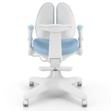 chaise de bureau enfant bleu ergoduo tissu accoudoirs reglables 2d repose pieds extensible 6