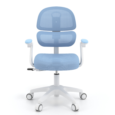 chaise de bureau enfant bleu smartfit tissu accoudoirs reglables 2d 4