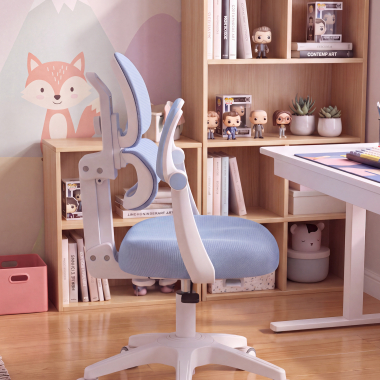 chaise de bureau enfant bleu smartfit tissu accoudoirs reglables 2d 8
