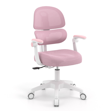 chaise de bureau enfant rose smartfit tissu accoudoirs reglables 2d 1