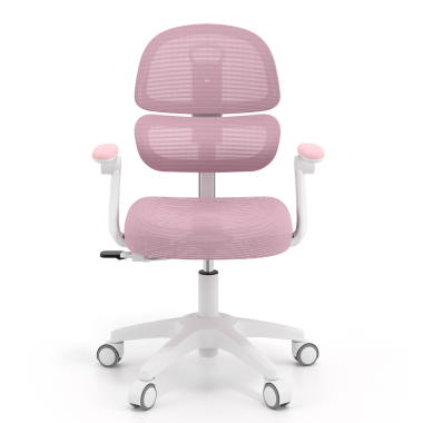 chaise de bureau enfant rose smartfit tissu accoudoirs reglables 2d 4