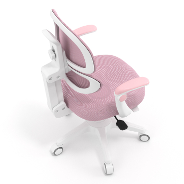 chaise de bureau enfant rose smartfit tissu accoudoirs reglables 2d 7