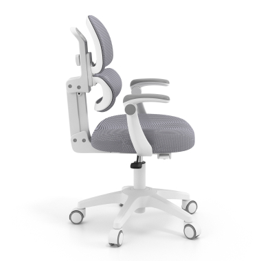 chaise de bureau enfant gris smartfit tissu accoudoirs reglables 2d 3