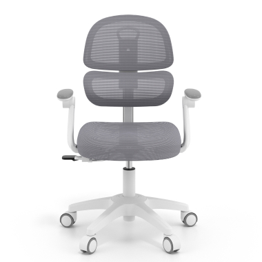 chaise de bureau enfant gris smartfit tissu accoudoirs reglables 2d 4