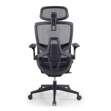 chaise ergonomique noir halo z3 maille accoudoirs reglables 4d soutien lombaire appui tete repose pieds extensible 8