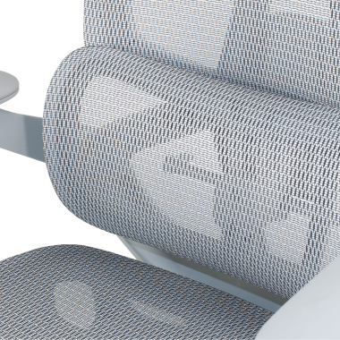 chaise ergonomique blanc gris halo z3 maille accoudoirs reglables 4d soutien lombaire appui tete repose pieds extensible 9