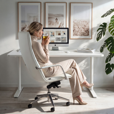bureau professionnel blanc flax oak structure blanche 3