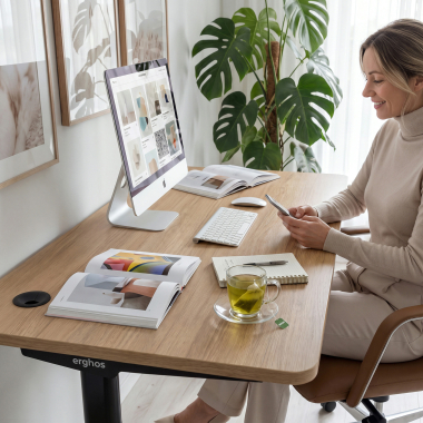 bureau professionnel noir flax oak structure blanche 5