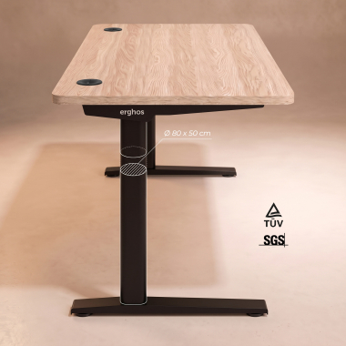 bureau professionnel noir flax oak structure blanche 8