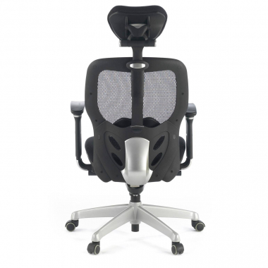 chaise teletravail noir avec appui tete maille accoudoirs reglables 3d soutien lombaire appui tete 6