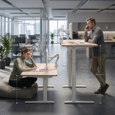 bureau assis debout blanc flax oak erghos icon 8