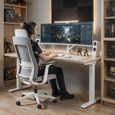 bureau professionnel blanc flax oak structure blanche 6
