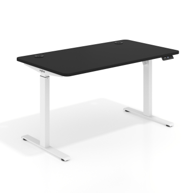 bureau assis debout blanc pure black erghos go 1