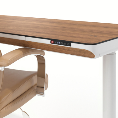 bureau assis debout blanc light walnut nolan 10