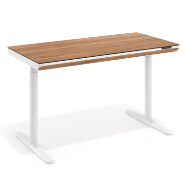 bureau assis debout blanc light walnut nolan 1