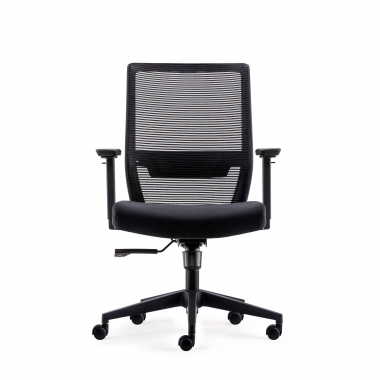 chaise pivotante noir sans appui tete maille accoudoirs mobiles soutien lombaire 3