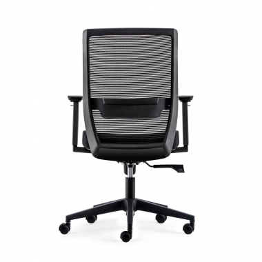 chaise pivotante noir sans appui tete maille accoudoirs mobiles soutien lombaire 8