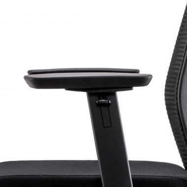chaise pivotante noir sans appui tete maille accoudoirs mobiles soutien lombaire 4