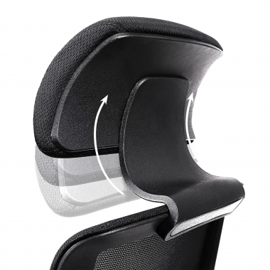 chaise de bureau noir belinda maille accoudoirs reglables 1d soutien lombaire appui tete 8