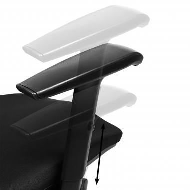 chaise de bureau noir belinda maille accoudoirs reglables 1d soutien lombaire appui tete 9