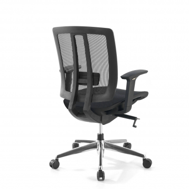 chaise teletravail noir sans appui tete rouge maille accoudoirs reglables 4d soutien lombaire 7