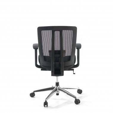 chaise teletravail noir sans appui tete rouge maille accoudoirs reglables 4d soutien lombaire 8