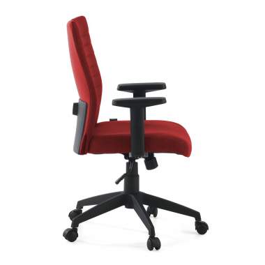 chaise pivotante rouge kobe tissu accoudoirs fixes soutien lombaire 6