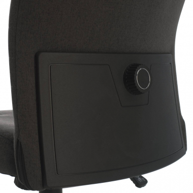 chaise pivotante noir kobe tissu accoudoirs fixes soutien lombaire 4