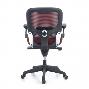 chaise ergonomique rouge chaise de bureau maille accoudoirs mobiles soutien lombaire 8